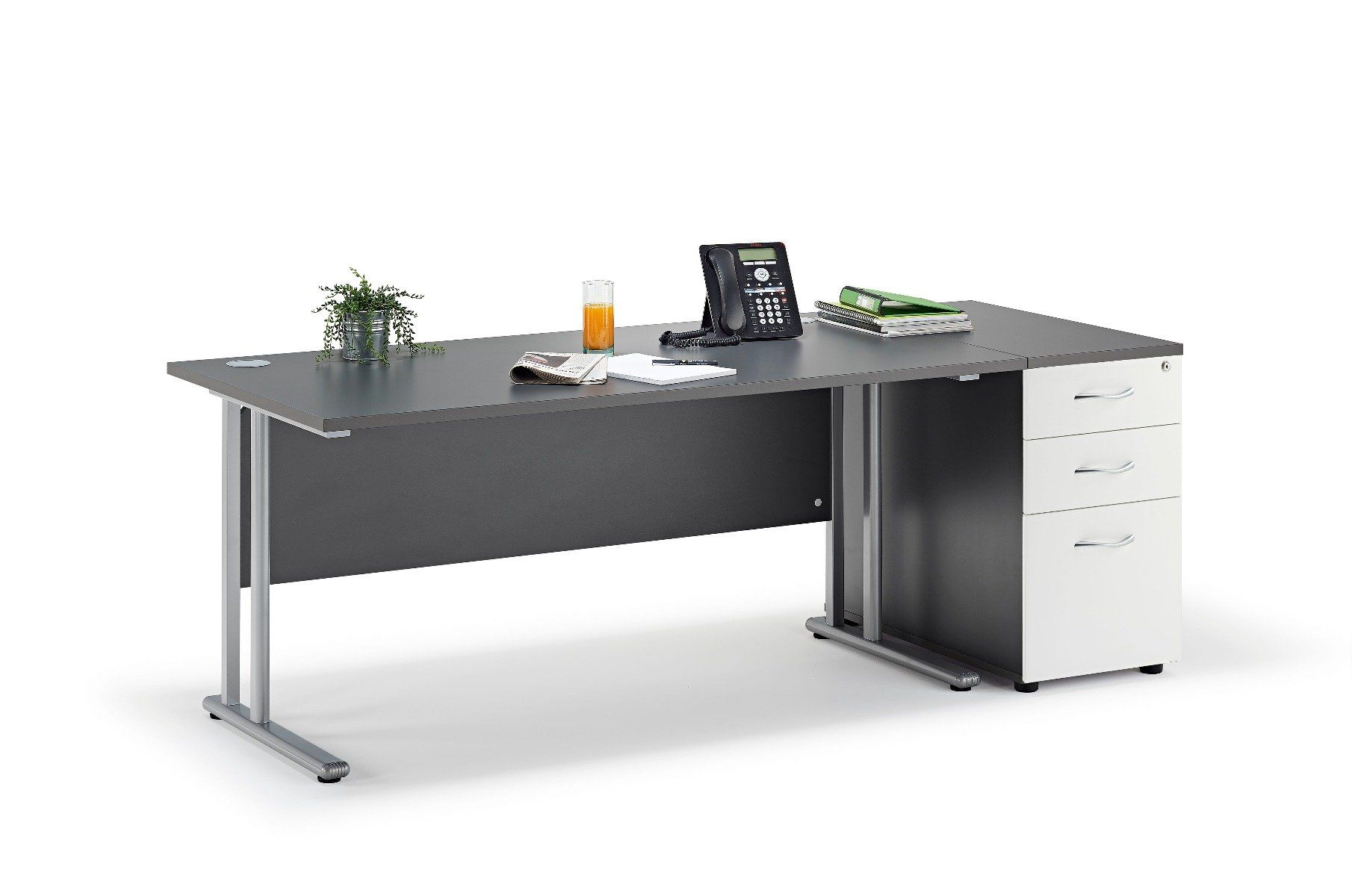 graphite-straight-cantilever-desk-and-800mm-deep-desk-high-pedestal-2